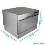GRADE A3 - electriQ 6 Place Freestanding Compact Table Top Dishwasher - Silver