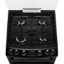 Refurbished Zanussi ZCK66350BA 60cm Double Oven Dual Fuel Cooker with Lid Black