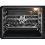 Refurbished Zanussi ZCK66350BA 60cm Double Oven Dual Fuel Cooker with Lid Black