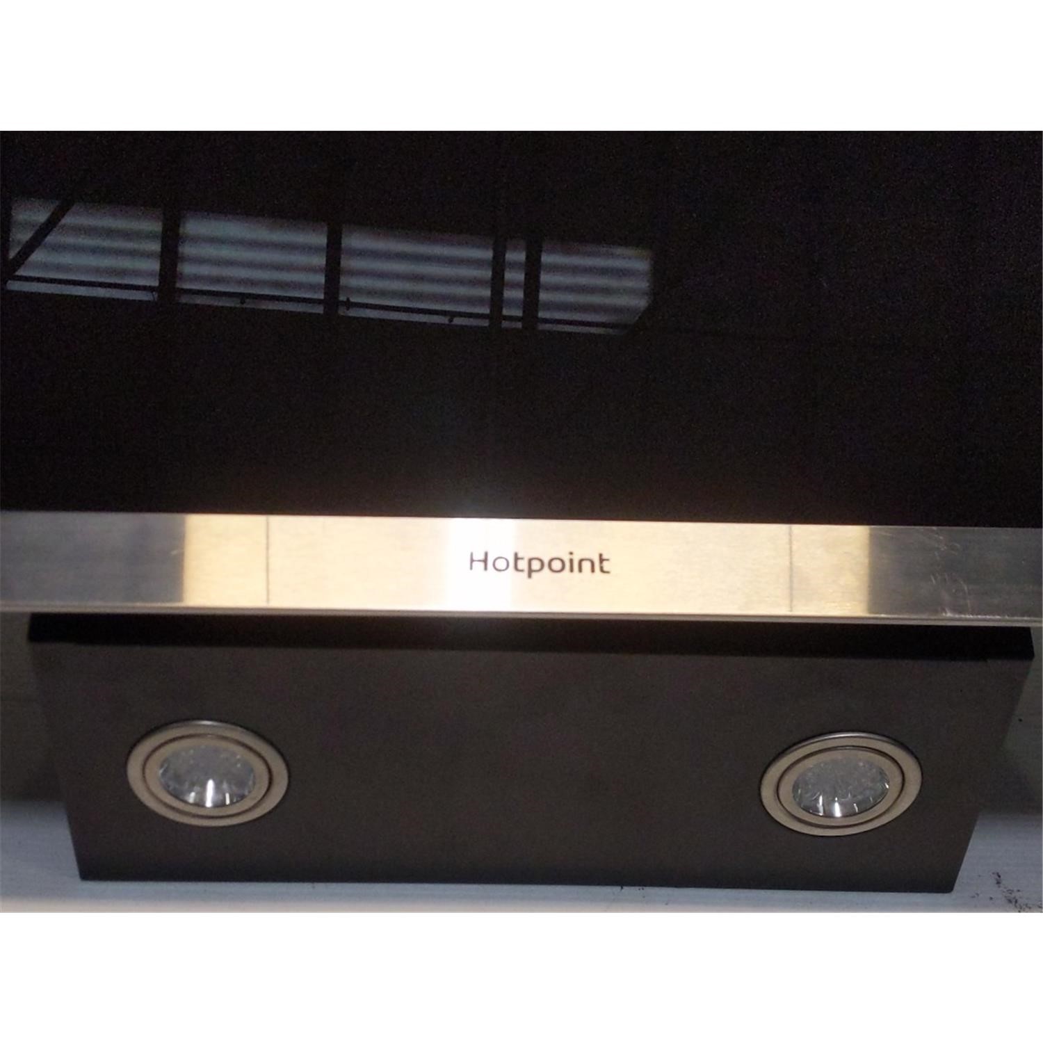 Refurbished Hotpoint PHVP87FLTK 80cm Angled Cooker Hood Black 78132001