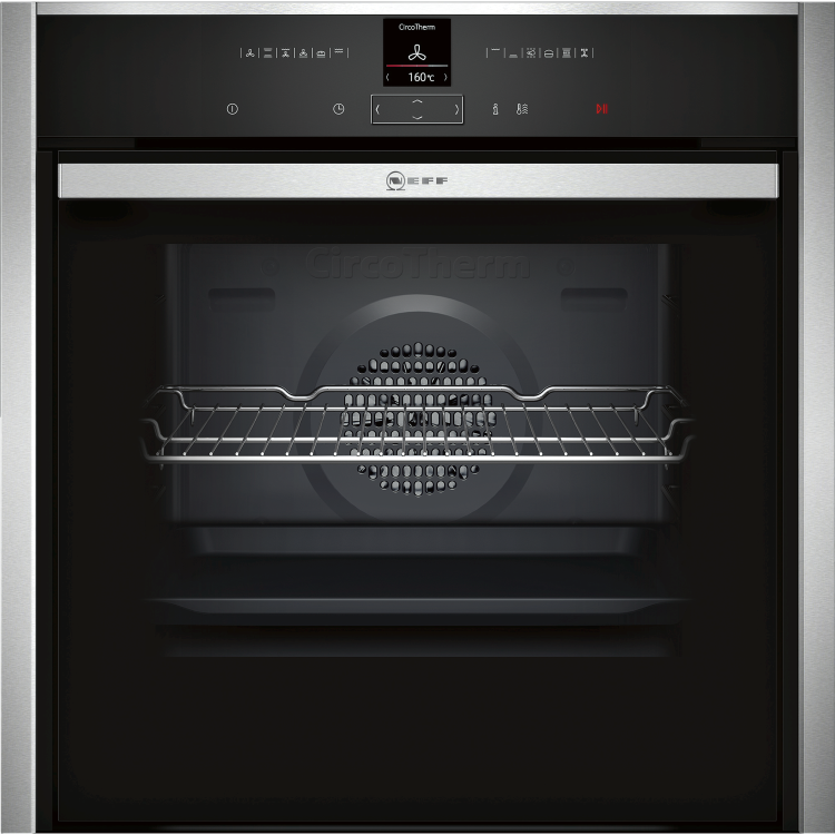 GRADE A3 - Neff B57CR22N1B N70 Slide And Hide Built-in Single Oven With Pyrolytic Cleaning - Stainless Steel