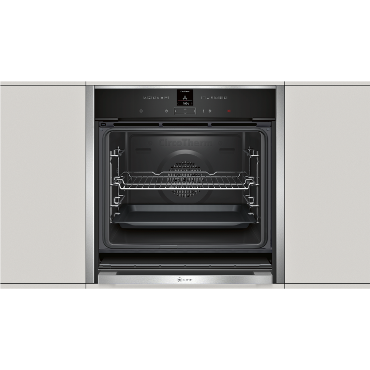 GRADE A2 - Neff B57CR22N1B N70 Slide And Hide Built-in Single Oven With Pyrolytic Cleaning - Stainless Steel