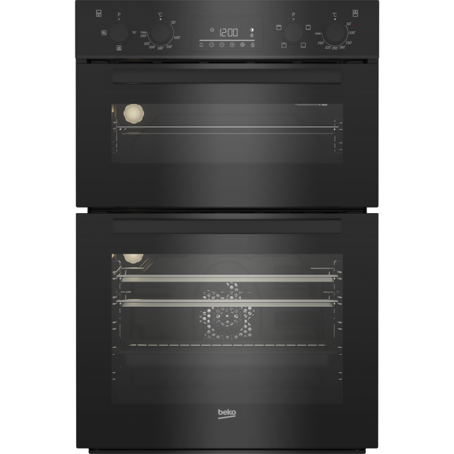 Beko Electric Built In Double Oven Black BBDF22300B Appliances Direct