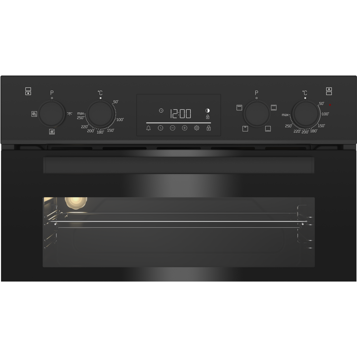 Beko Electric Built In Double Oven Black BBDF22300B Appliances Direct