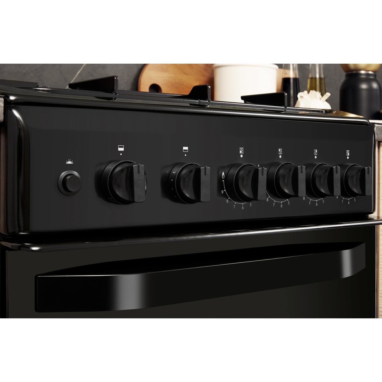Hotpoint 50cm Gas Cooker Black HD5G00KCB Appliances Direct