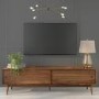 Solid Walnut TV Unit with Sliding Doors & Drawers TV's up to 70" - Briana