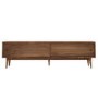 Solid Walnut TV Unit with Sliding Doors & Drawers TV's up to 70" - Briana