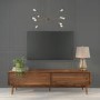 Solid Walnut TV Unit with Sliding Doors & Drawers TV's up to 70" - Briana