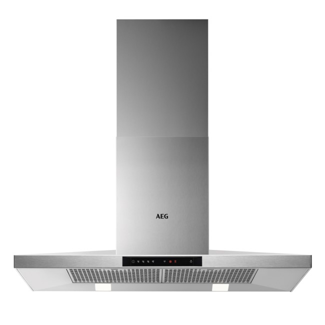 Refurbished AEG DKB5960HM Low Profile Touch Control 90cm Stainless Steel Chimney Hood Stainless Steel