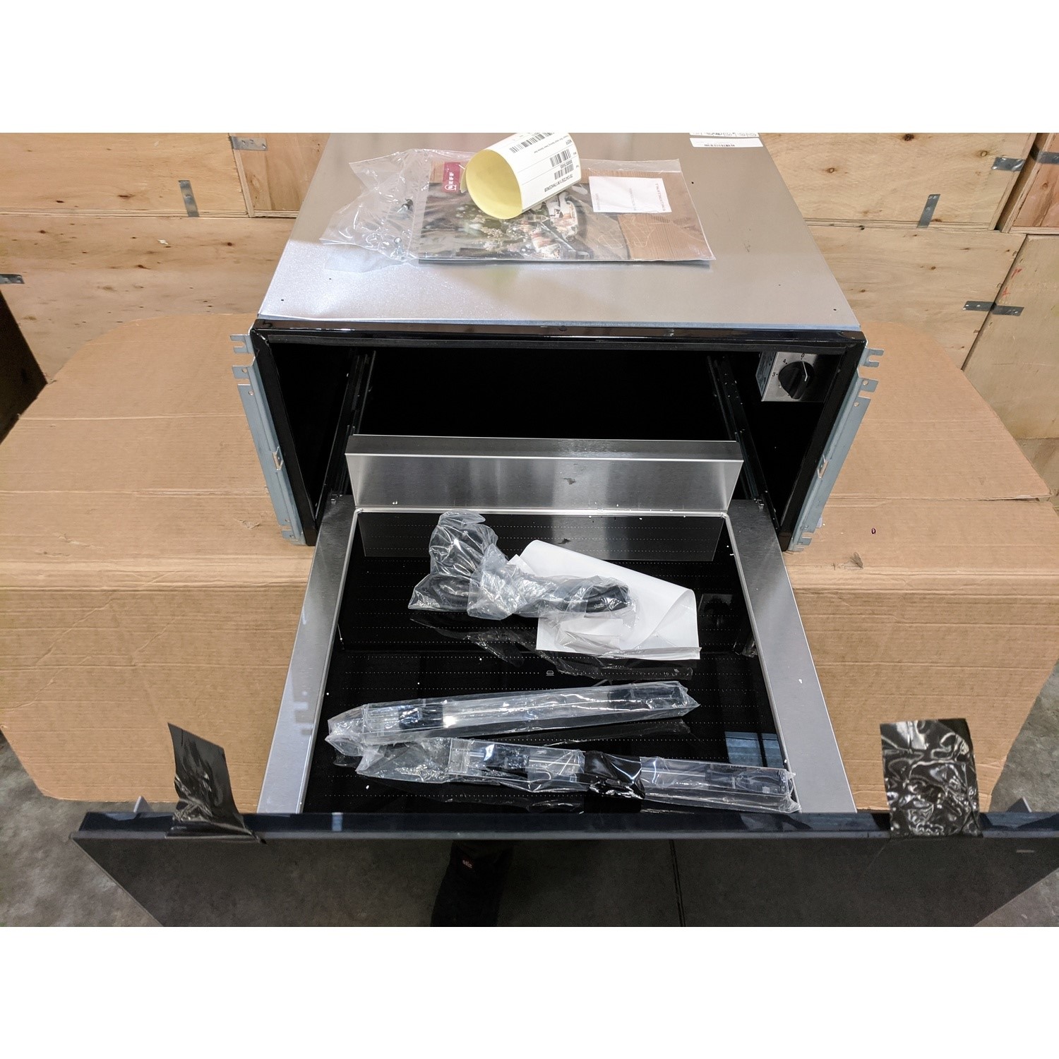 Refurbished Neff Pushpull 29cm Height Warming Drawer Stainless Steel