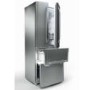 Refurbished Hotpoint FFU4DX1 Quadrio 70cm Wide Frost Free Freestanding Fridge Freezer - Stainless Steel