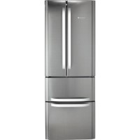 Refurbished Hotpoint FFU4DX1 Quadrio 70cm Wide Frost Free Freestanding Fridge Freezer - Stainless Steel