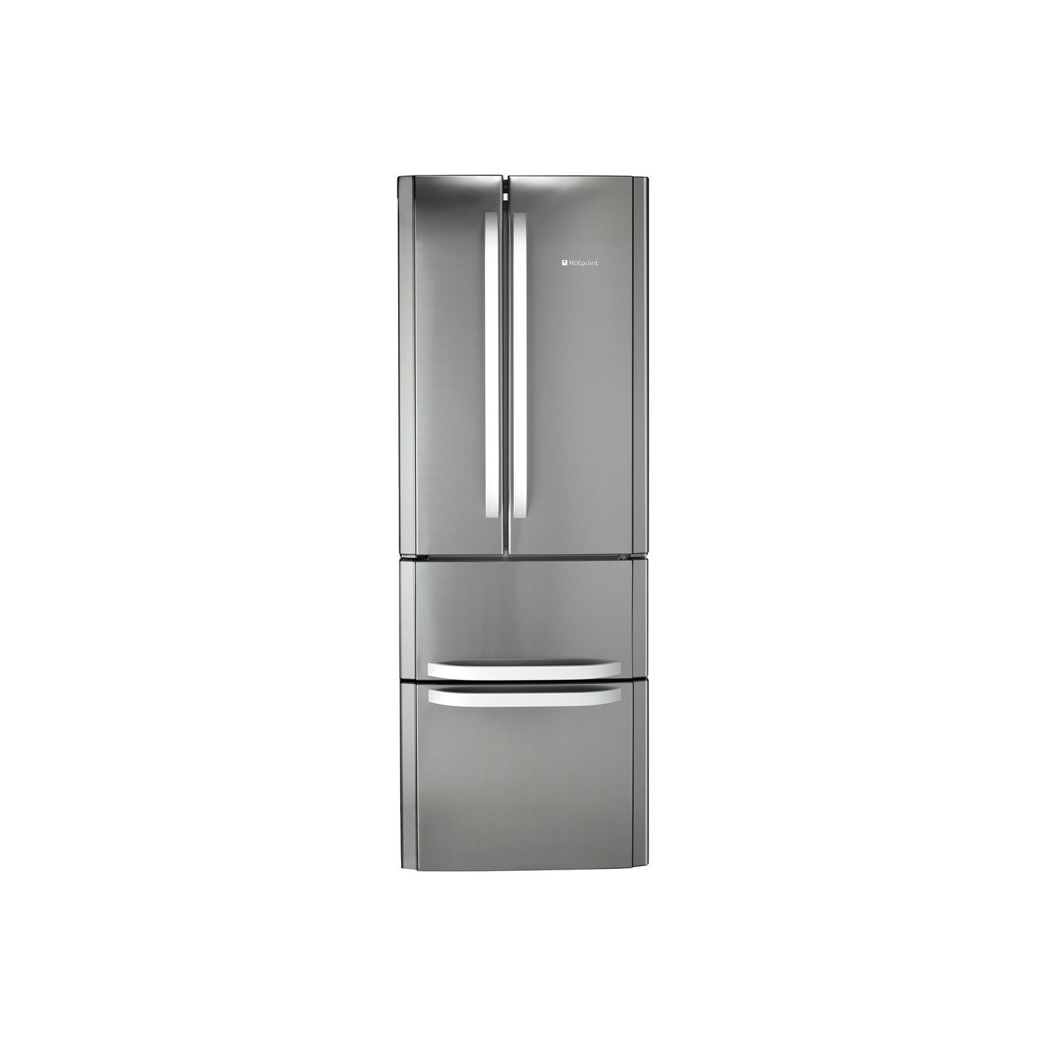 Refurbished Hotpoint FFU4DX1 Freestanding 399 Litre 60/40 Fridge Freezer Inox