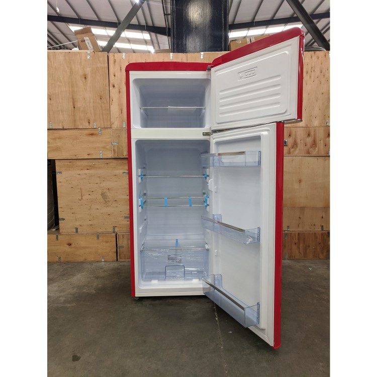Refurbished Amica FDR2213R Freestanding 208 Litre 80/20 Fridge Freezer Red