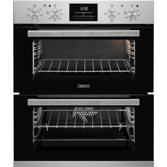 Zanussi Electric Built Under Double Oven with Catalytic Liners - Stainless Steel