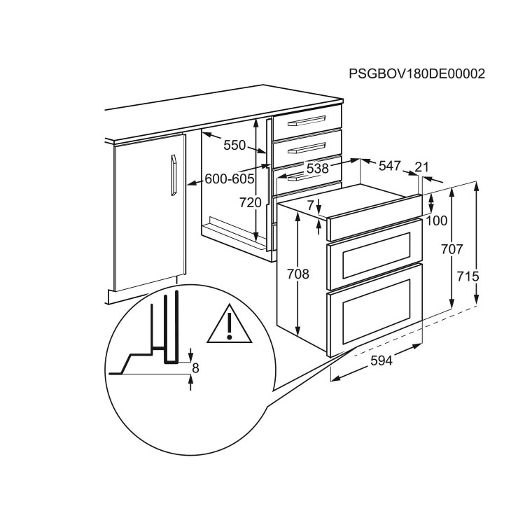 Refurbished Zanussi ZOF35601XK 60cm Double Built Under Electric Oven with Catalytic Liners Stainless Steel