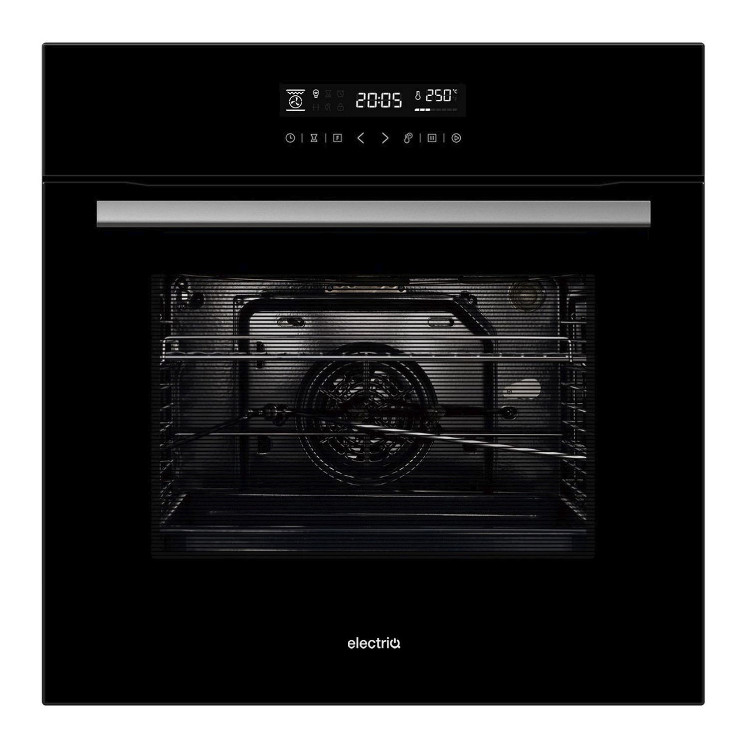 electriQ 65L 9 Function Electric Plug In Touch Screen Oven - Black