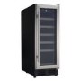 GRADE A3 - electriQ 30cm Wide 18 Bottle Wine Cooler - Stainless Steel/Black