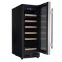 GRADE A3 - electriQ 30cm Wide 18 Bottle Wine Cooler - Stainless Steel/Black