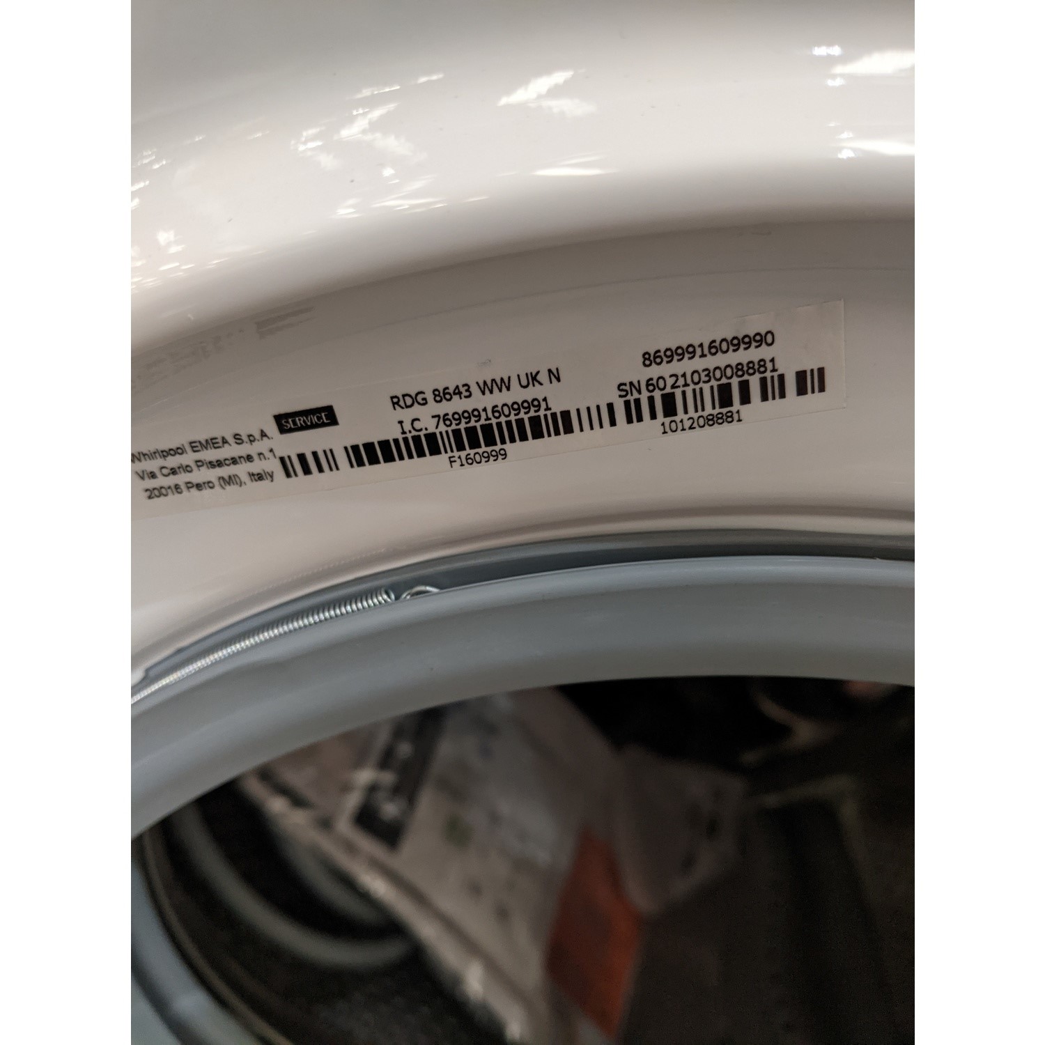 Refurbished Hotpoint Futura RDG8643WWUKN Freestanding 8/6KG 1400 Spin ...