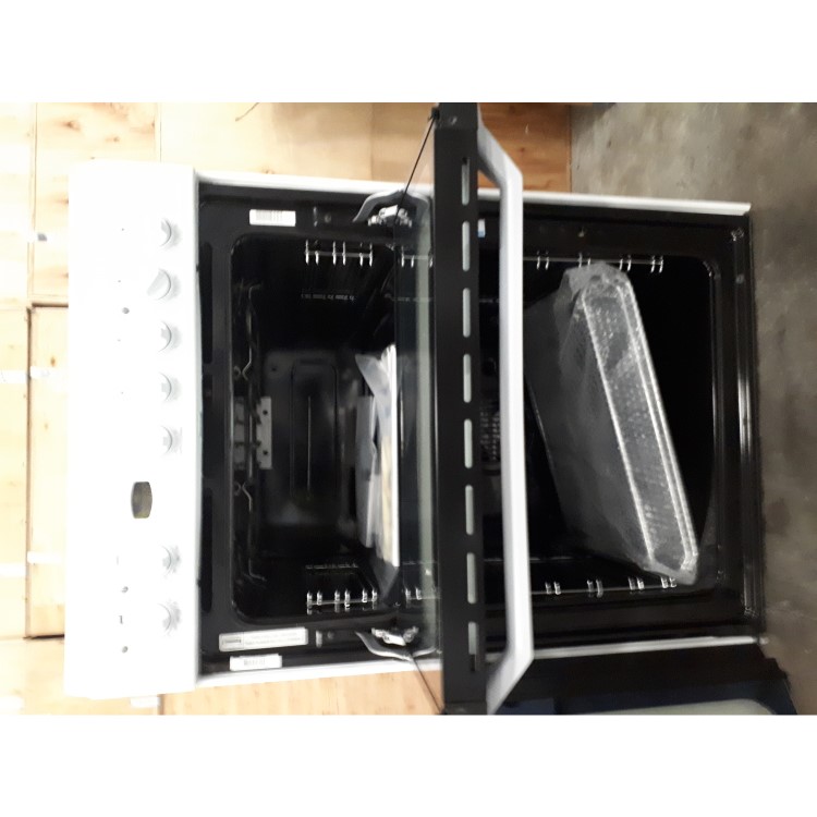 Refurbished Indesit ID60C2W 60cm Double Oven Electric Cooker with Ceramic Hob White