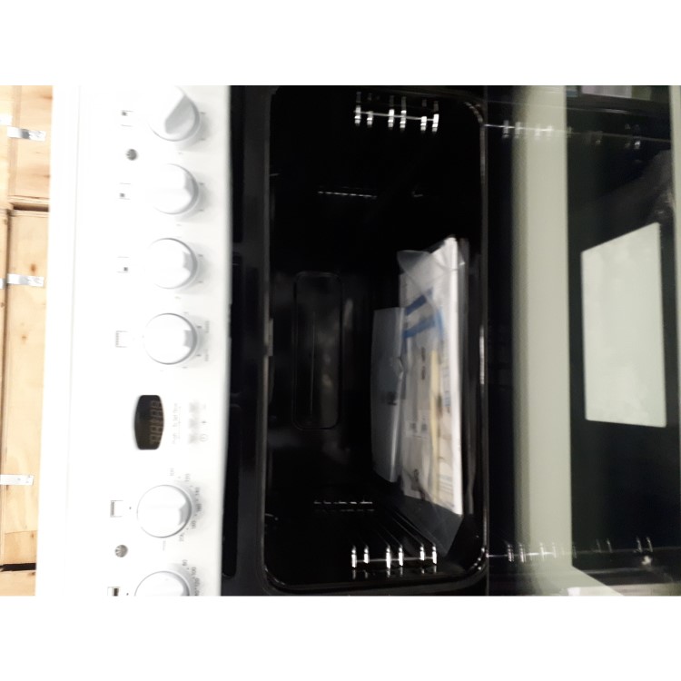 Refurbished Indesit ID60C2W 60cm Double Oven Electric Cooker with Ceramic Hob White