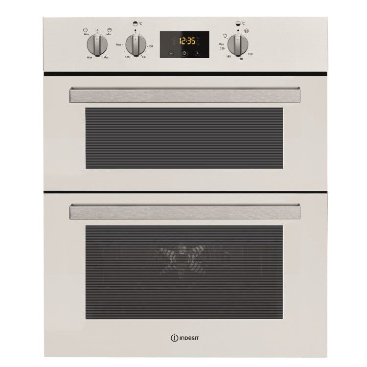 Refurbished Indesit Aria IDU6340WH 60cm Double Built Under Electric Oven White