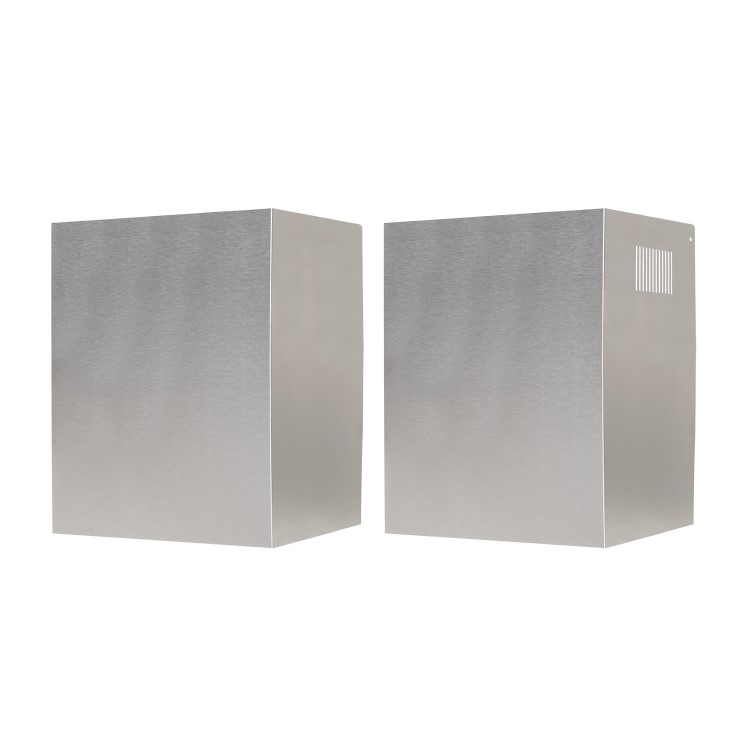 GRADE A2 - electriQ 60cm Stainless Steel Curved Glass Chimney Cooker Hood 