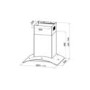 GRADE A2 - electriQ 60cm Stainless Steel Curved Glass Chimney Cooker Hood 