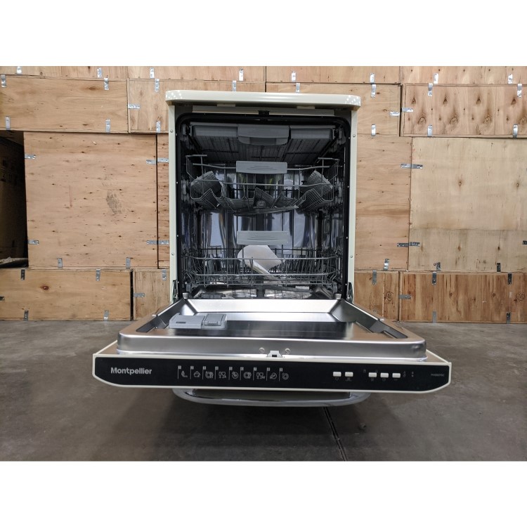 Refurbished Montpellier Retro MAB6015C 15 Place Freestanding Dishwasher Cream