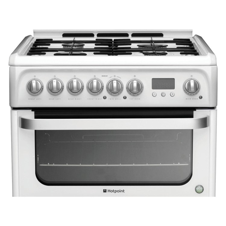 Hotpoint Ultima 60cm Double Oven Dual Fuel Cooker - White