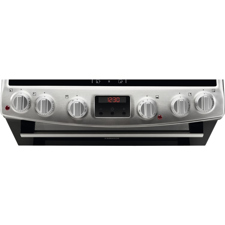 Zanussi 60cm Double Oven Electric Cooker with Induction Hob - Stainless Steel