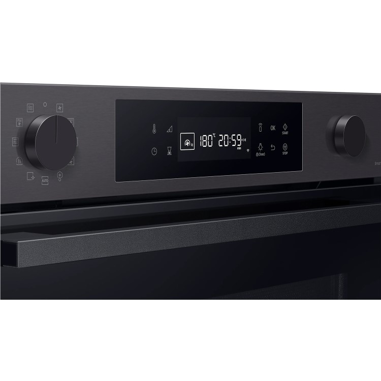 Refurbished Samsung Series 4 NQ5B4553FBB 50L 800W Combination Microwave Oven Dark Grey Steel