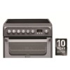 GRADE A3 - Hotpoint HUE61GS 60cm Wide Double Oven Electric Cooker With Ceramic Hob - Graphite