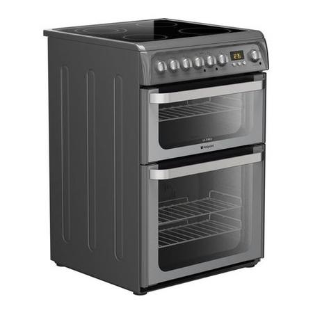 Hotpoint Ultima 60cm Double Oven Electric Cooker - Graphite