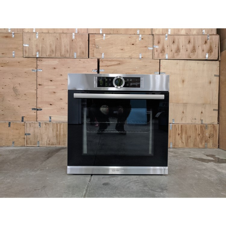 Refurbished Bosch Serie 8 HBG674BS1B Multifunction 60cm Single Built In Electric Oven Stainless Steel