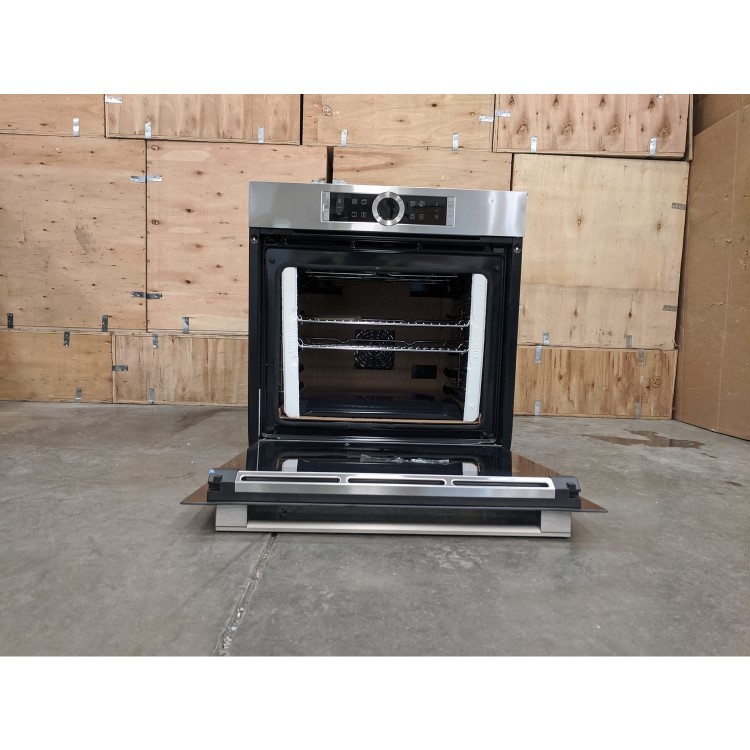 Refurbished Bosch Serie 8 HBG674BS1B Multifunction 60cm Single Built In Electric Oven Stainless Steel