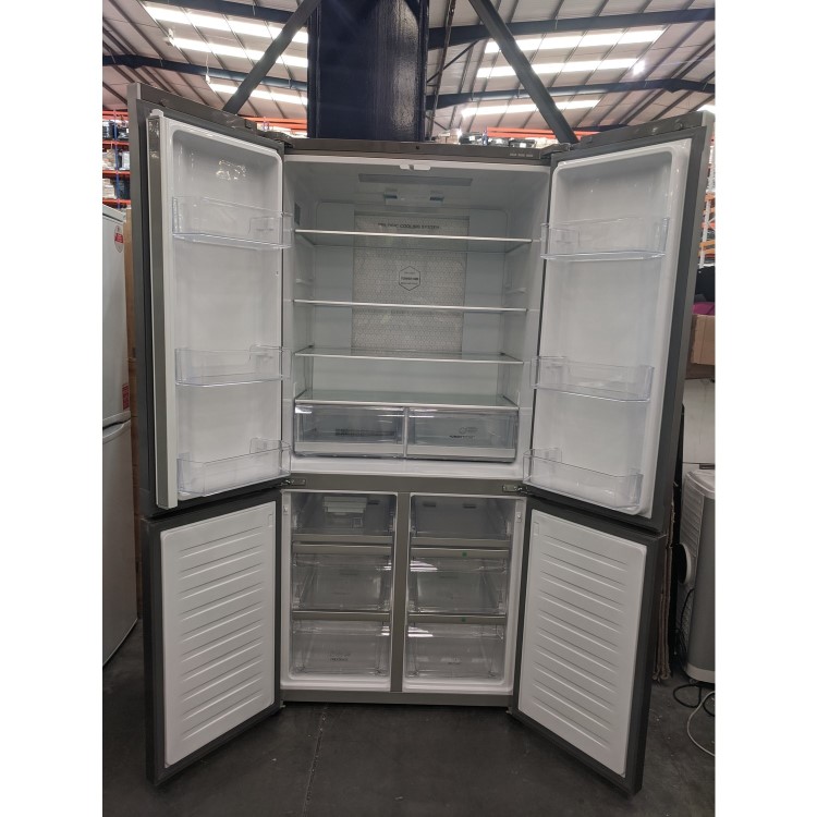 Refurbished Haier HTF-610DM7 520 Litre American Fridge Freezer Stainless steel