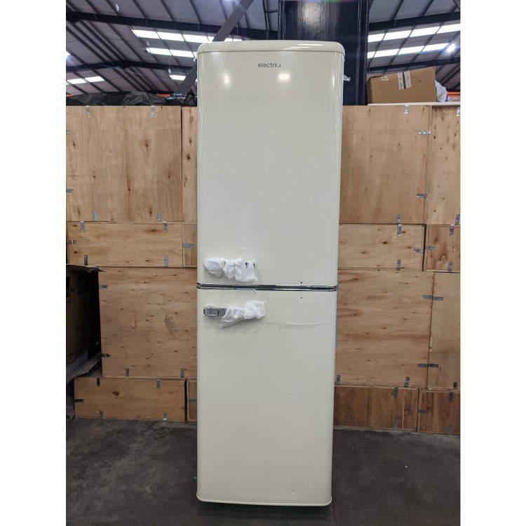 Refurbished electriQ EQ5050RETROCREAM Retro Freestanding 246 Litre 50/50 Fridge Freezer Cream