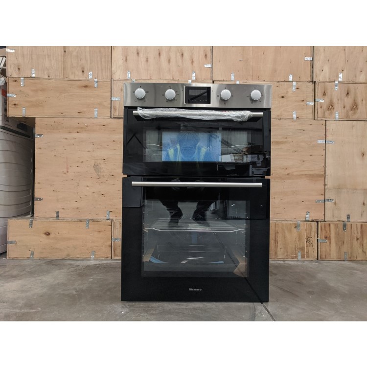 Refurbished Hisense BID95211XUK 60cm Double Built In Oven Stainless Steel