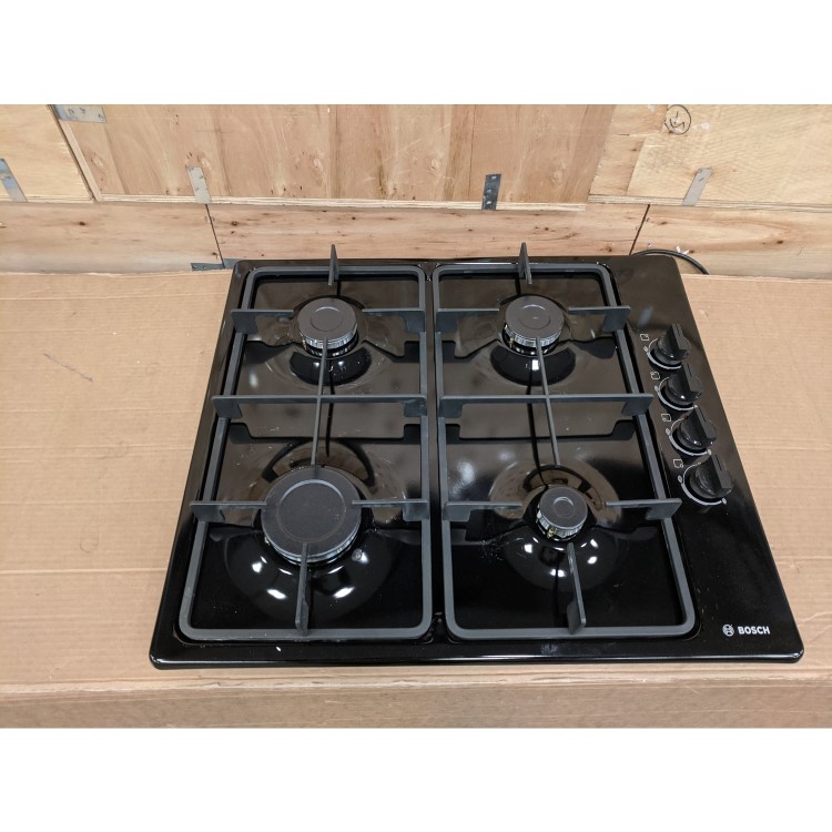 Refurbished Bosch Series 2 PBP6B6B60 58cm 4 Burner Gas Hob Black