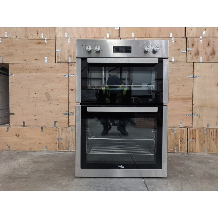 Refurbished Beko BDF26300X 60cm Double Built In Electric Oven Stainless Steel