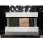 GRADE A2 - White Wall Mounted Electric Fireplace Suite - 39 Inch - Amberglo