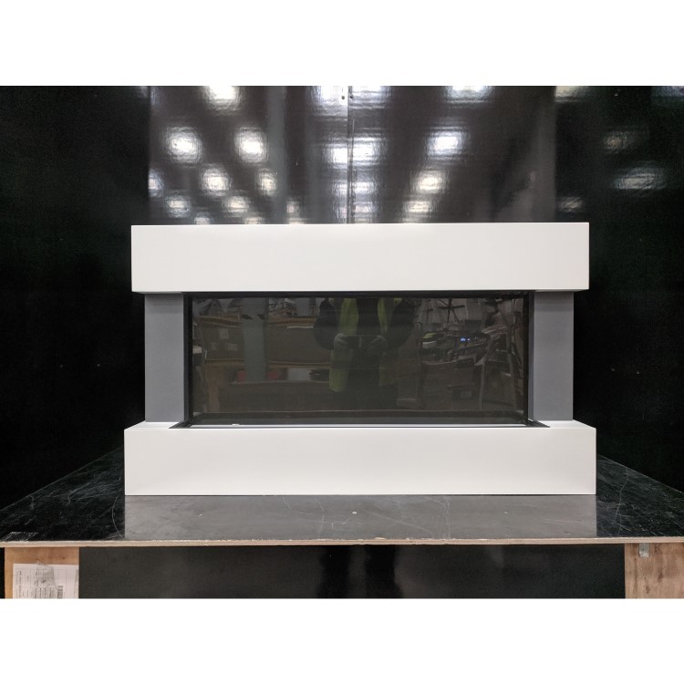 GRADE A2 - White Wall Mounted Electric Fireplace Suite - 39 Inch - Amberglo