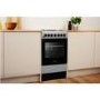 Refurbished Indesit IS5G4PHSS 50cm Single Oven Dual Fuel Cooker Stainless Steel