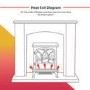 GRADE A3 - Grey and Wood Two Tone Freestanding Electric Fireplace Suite with Black Stove - Amberglo