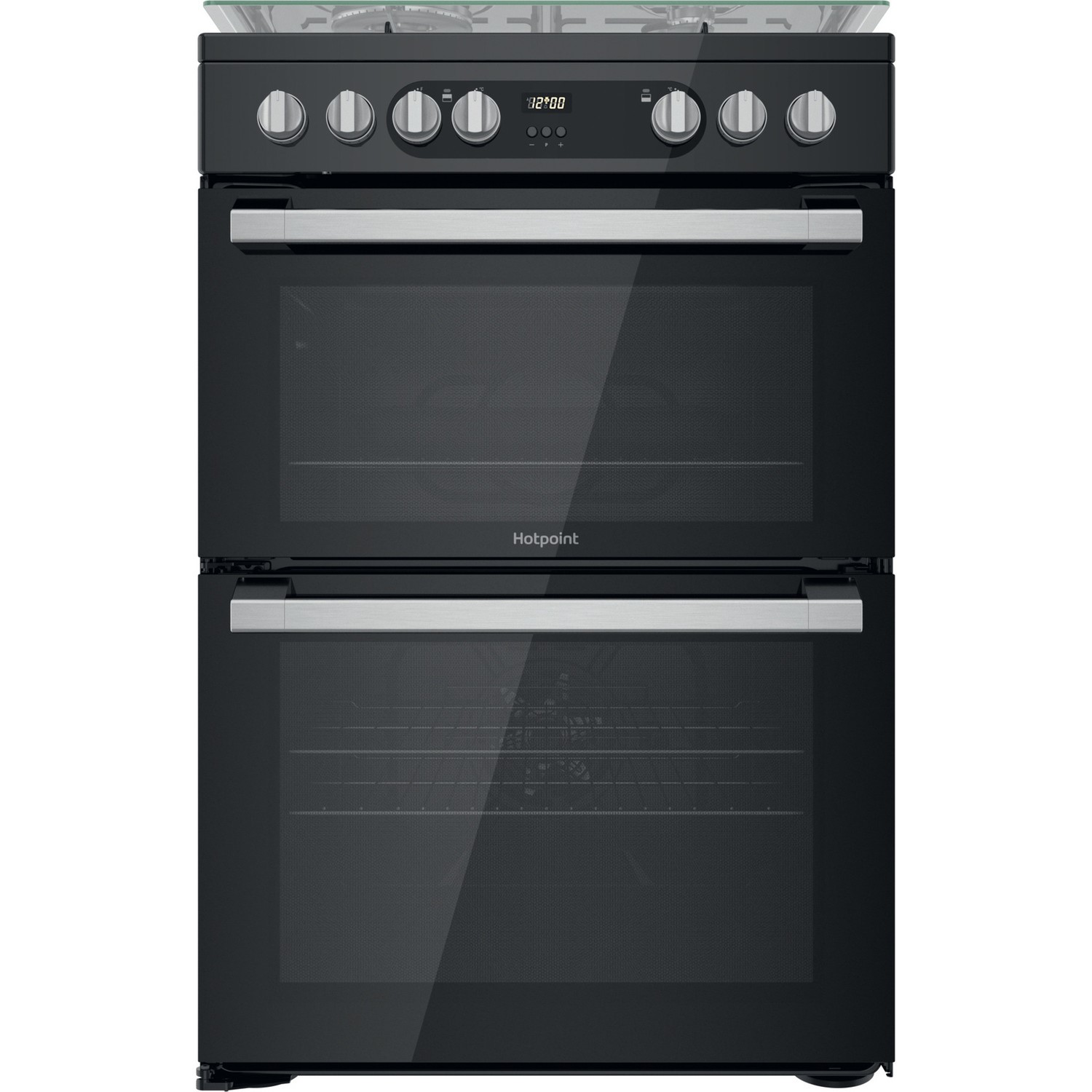 Refurbished Hotpoint HDM67G9C2CSB 60cm Double Oven Dual Fuel Cooker