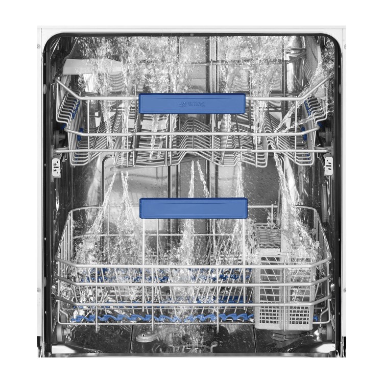 Refurbished Smeg Cucina DD13E2 12 Place Semi-Integrated Dishwasher Stainless Steel Control Panel