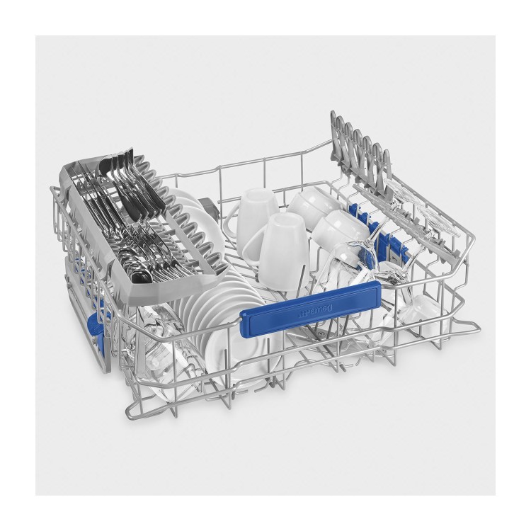 Refurbished Smeg Cucina DD13E2 12 Place Semi-Integrated Dishwasher Stainless Steel Control Panel