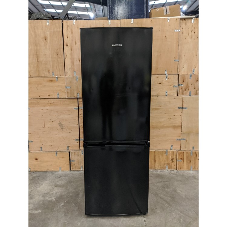 Refurbished electriQ eqfs50141ffb Freestanding 167 Litre 60/40 Fridge Freezer Black